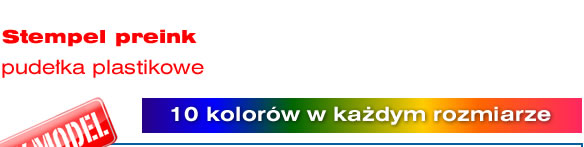 Stempel preink - pude�ka plastikowe