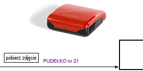 Pude�ko nr 27. wymiary piecz�tki 40x15 mm.