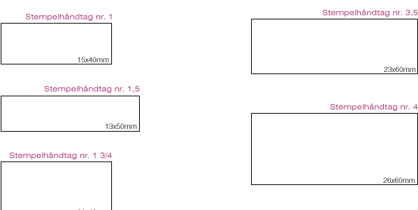 Uchwyty do stempli w różnych rozmiarach