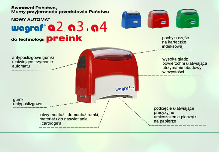 Nowy automat a3 do technologii preink.