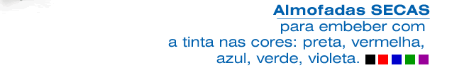 Tuszownice suche do nas¹czania tuszem w kolorach: czarny, czerwony, niebieski, zielony, fioletowy