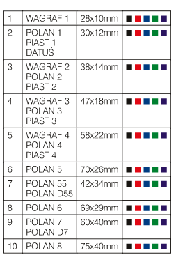 Wagraf, polan, Piast - oferta Wagrafu