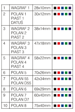 Wagraf, polan, Piast - oferta Wagrafu